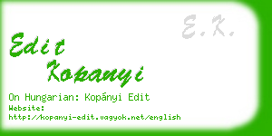 edit kopanyi business card